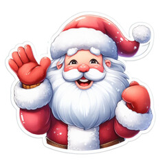 santa claus waving hello