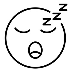 Fototapeta premium Sleeping Face Icon