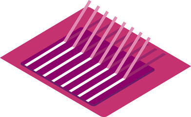 3D paper stripe with shadow 