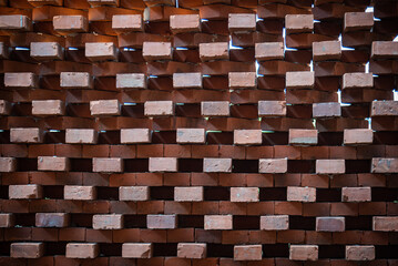 Abstract pattern of stone walls arranged in a certain pattern