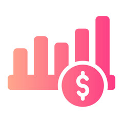 bar chart gradient icon