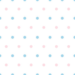 Baby seamless pattern from dots. Pastel background for children. Vector