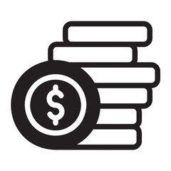 coins glyph icon
