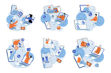 Team building vector illustration. Creative marketing strategies played crucial role in success business Partnerships with other organizations fostered growth and expansion A well defined strategy