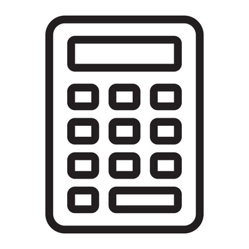 black calculator icon simple design clip art preview