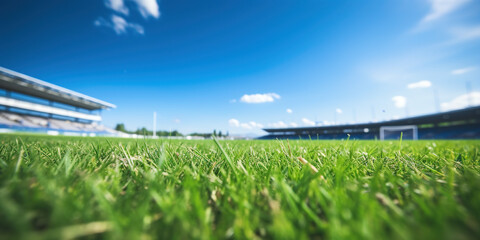 Fototapeta premium Close-up of Outdoor Sports Stadium Turf