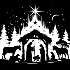 Nativity Silhouette Scene