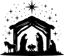 Nativity Silhouette Scene 13