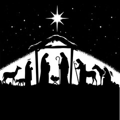 Nativity Silhouette Scene 11