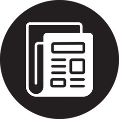 newspaper glyph icon