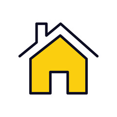 Home icon isolate white background vector stock illustration.