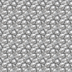 Silver effect Seamless Inflated Puff Abstract background