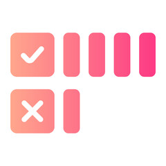 voting results gradient icon