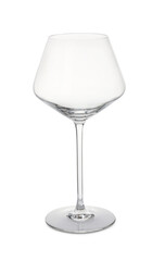 One stylish clean glass isolated on white