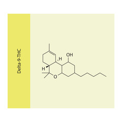 Fototapeta premium Molecular structure diagram of Sphinagnine - a sphingoid base. white Scientific vector illustration.
