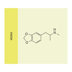 Molecular structure diagram of Sphinagnine - a sphingoid base. green Scientific vector illustration.