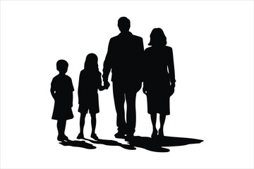 Silhouette of a parent and child, Silhouette of a family, Silhouettes of people in poses, silhouette of a couple - obrazy, fototapety, plakaty