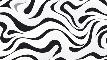 black and white wavy swirled seamless abstract vector background