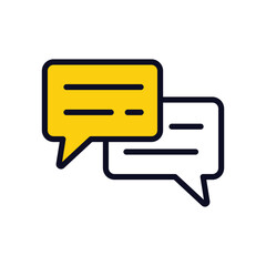 Online Chat icon isolate white background vector stock illustration.