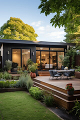 Obraz premium Wooden-style Cabin in the Forest