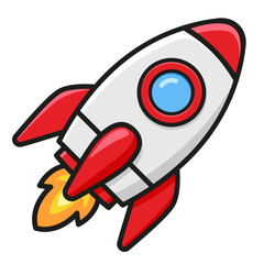 Rocket or space ship cartoon
