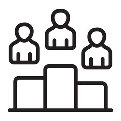 podium line icon