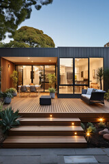 Obraz premium Wooden-style Cabin in the Forest