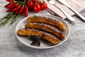 Grilled meat sausages with spices