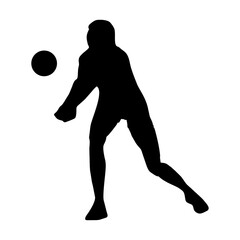 silhouette of people playing volleyball