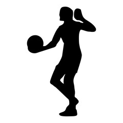 silhouette of people playing volleyball