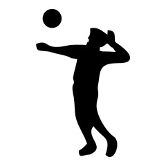 silhouette of people playing volleyball