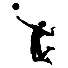 silhouette of people playing volleyball