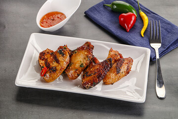Buffalo grilled chicken wings barbecue