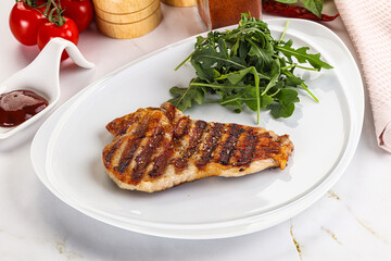 Delicous grilled pork meat steak