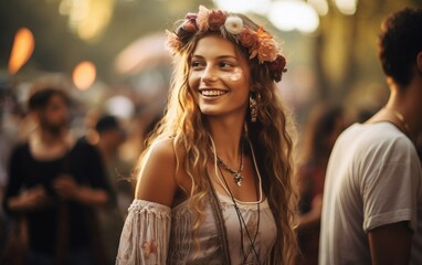 Young Woman's Festival Boho Chic