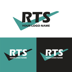 Fototapeta premium company logo design with latter.