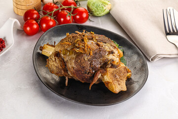 Baked Lamb shank with bone