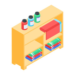 Barber Shop Interior Isometric Icon