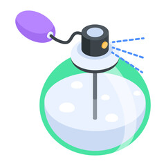 Barber Shop Interior Isometric Icon