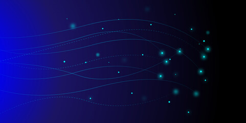 Vectors Artificial intelligence and global communication technology background network connection concept with glowing neural. Analize network data.