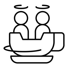 Spinning Ride Line Icon