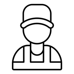 Park Attendant Line Icon