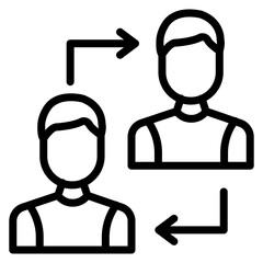 Conflict Resolution Line Icon