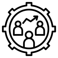 Team Building Line Icon