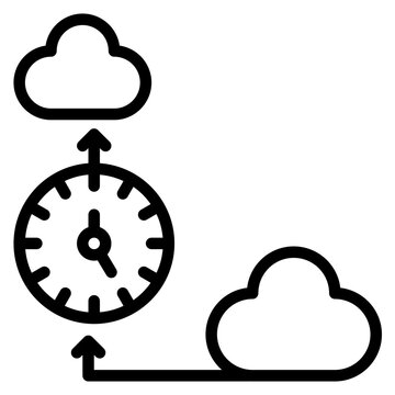 Network Latency Line Icon