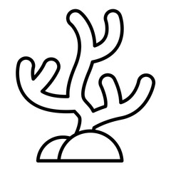 Obraz premium Coral Reef Line Icon