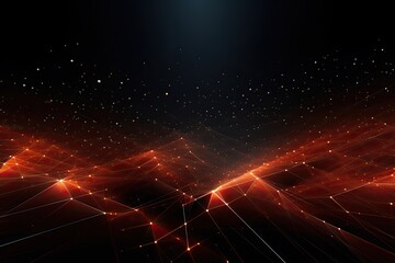 Concept of communication network technology internet business. Orange background