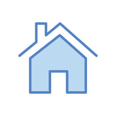 Home icon isolate white background vector stock illustration.