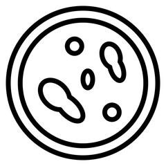 Fototapeta premium Petri Dish Line Icon