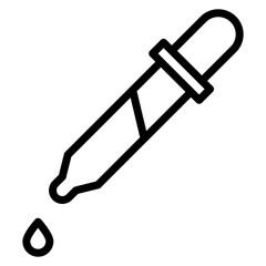 Pipette Line Icon